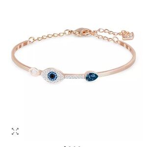 Swarovski Symbolica Evil Eye Rose Gold Bangle Bracelet